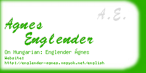 agnes englender business card